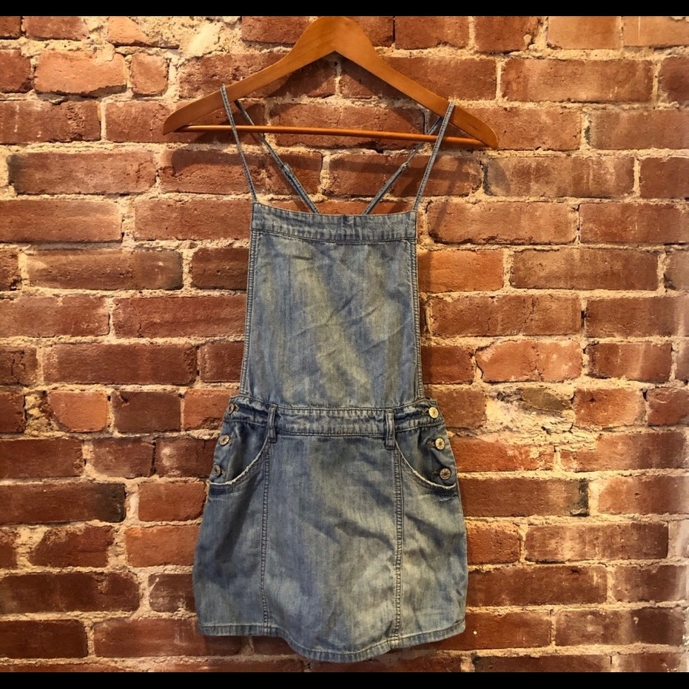 Free People Denim Overall Jumper